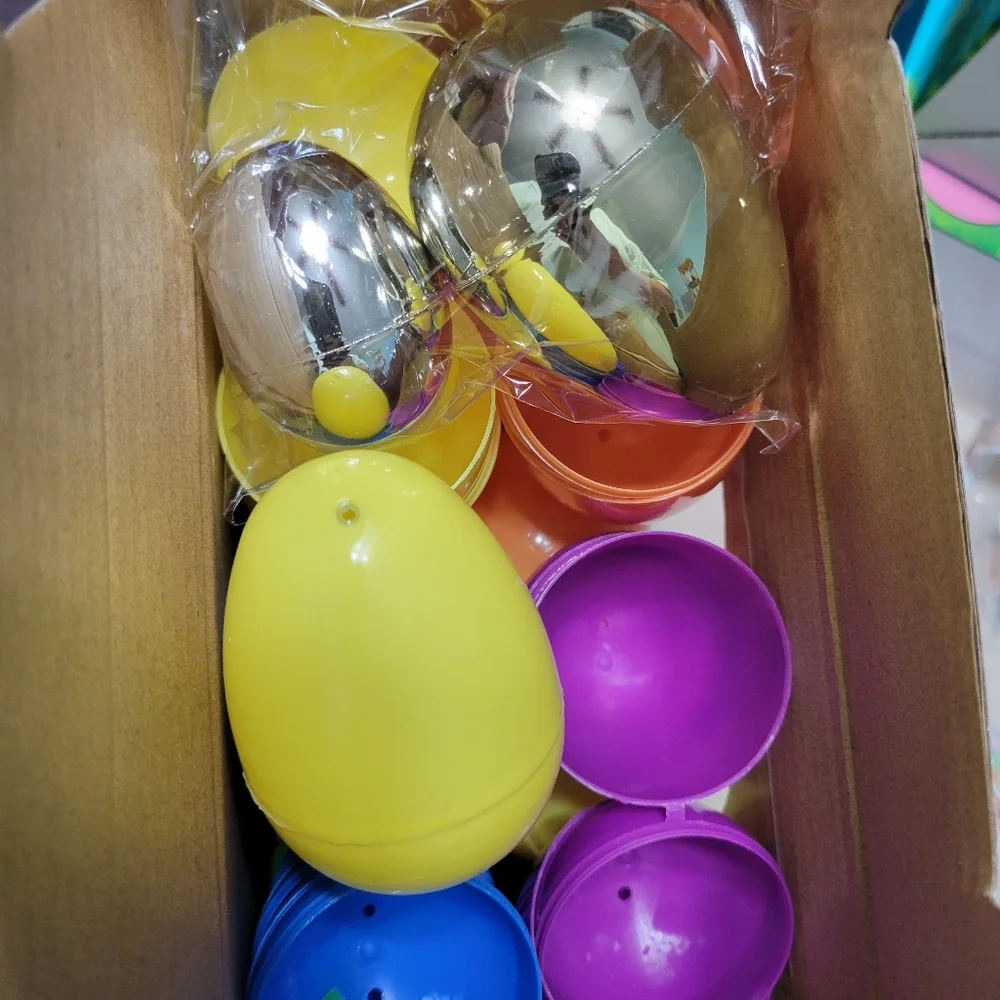 Party Set EASTER EGG HUNT, 12 Rabbit Ear Headband 80 large eggs prize eggs NEW